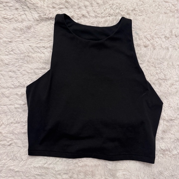 Old navy active cloudcomfy medium  Sleeveless crop tank Women's Top black - Picture 1 of 4